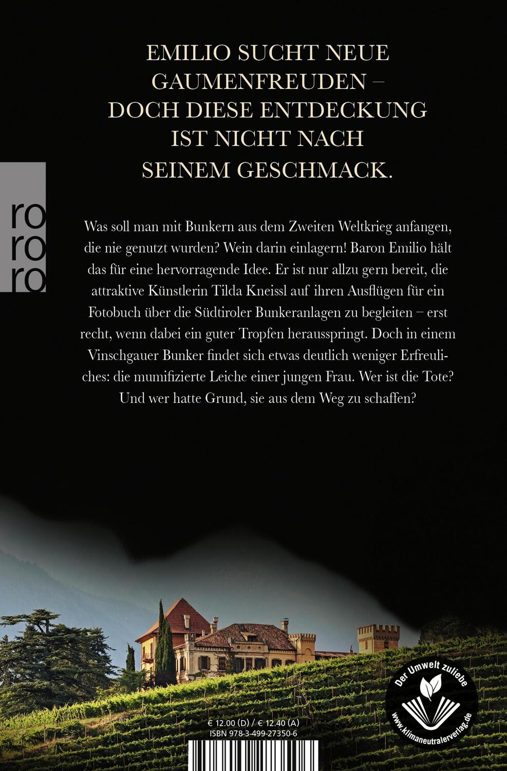 Rückseite: 9783499273506 | Tödlich im Abgang | Ein Wein-Krimi aus Südtirol | Michael Böckler