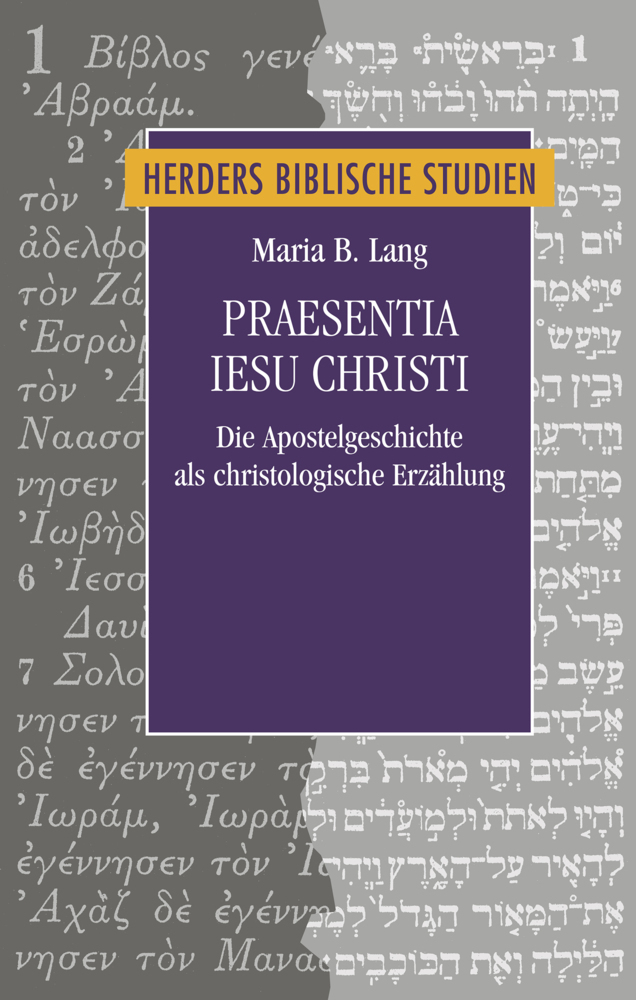Cover: 9783451388989 | Praesentia Iesu Christi | Maria B. Lang | Buch | 392 S. | Deutsch