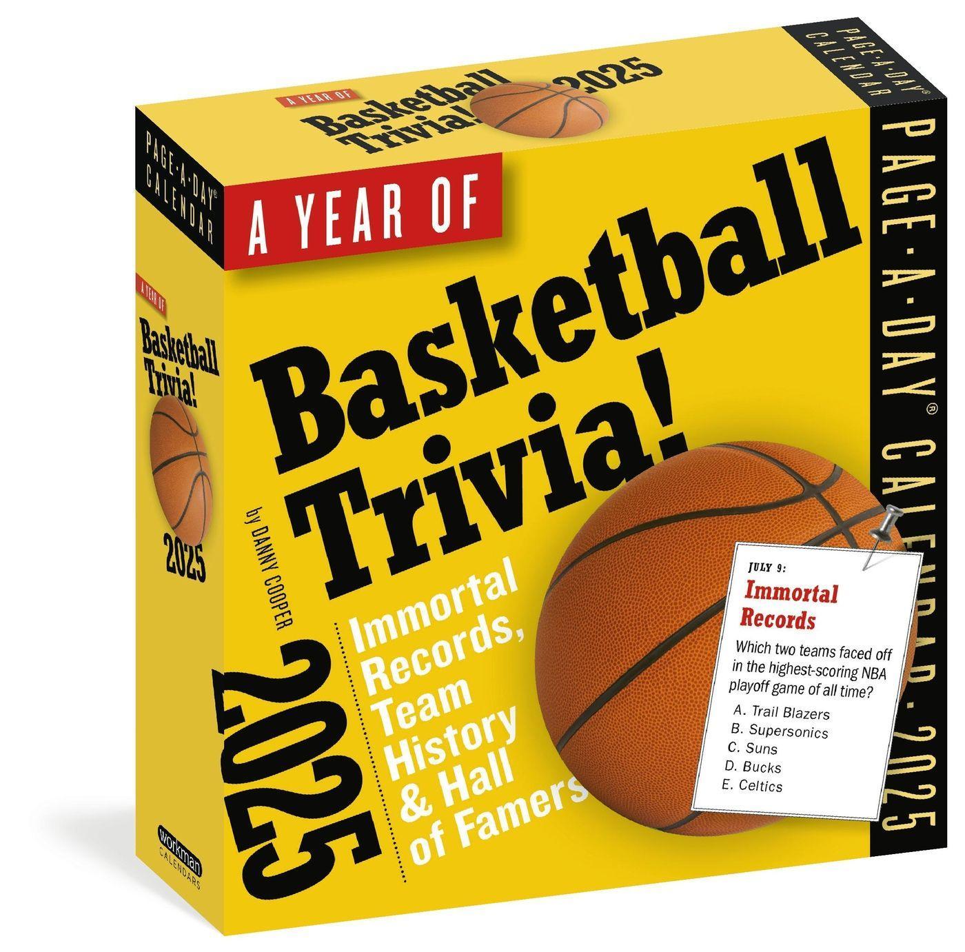 Cover: 9781523524358 | A Year of Basketball Trivia Page-A-Day(r) Calendar 2025 | Calendars