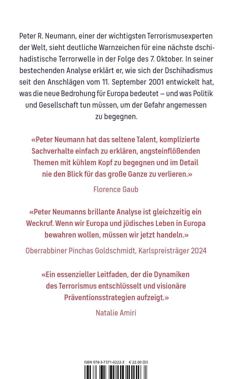 Rückseite: 9783737102223 | Die Rückkehr des Terrors | Wie uns der Dschihadismus herausfordert