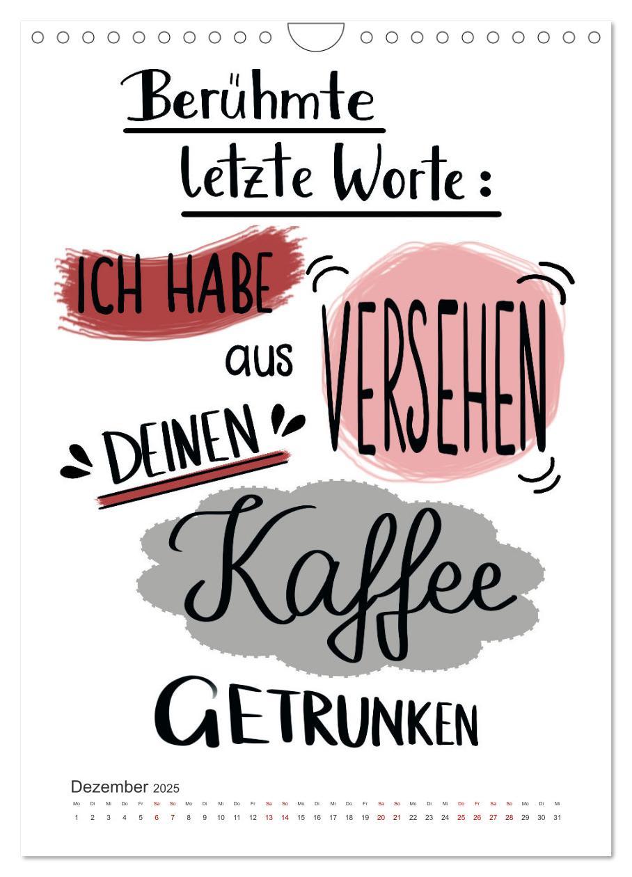 Bild: 9783435897766 | Kaffee liebt dich (Wandkalender 2025 DIN A4 hoch), CALVENDO...