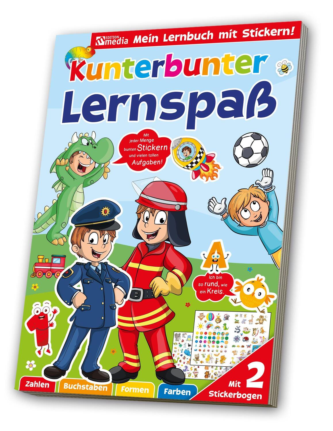 Cover: 4019393912292 | Sticker Übungsbuch Lernspaß Feuerwehr / Polizei | Taschenbuch | 2022