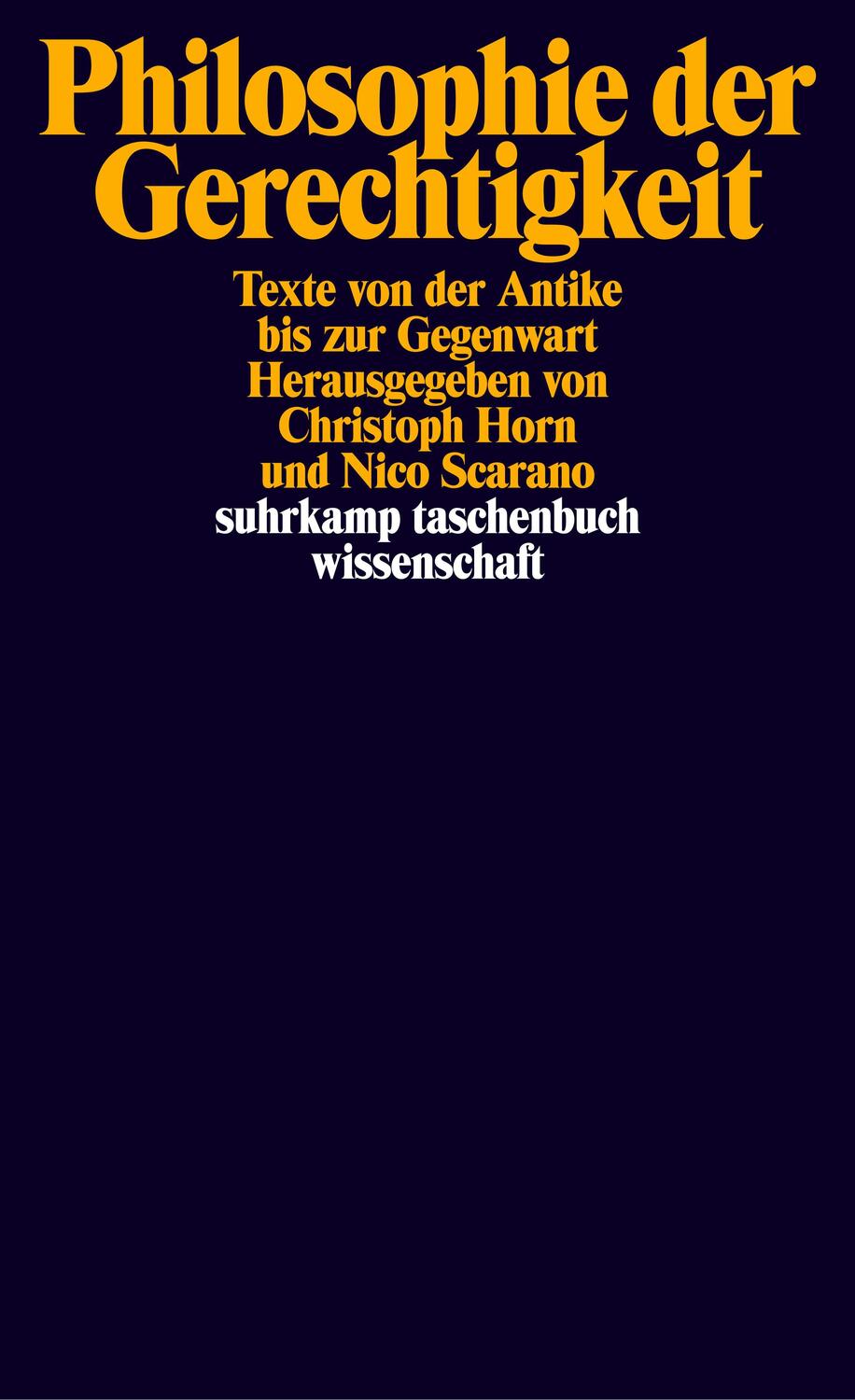 Cover: 9783518291634 | Philosophie der Gerechtigkeit | Texte von der Antike bis zur Gegenwart