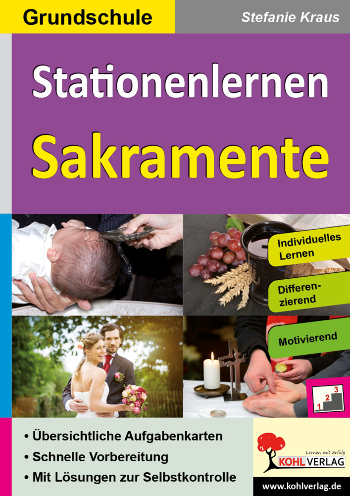 Cover: 9783956866128 | Kohls Stationenlernen Sakramente, Grundschule | Stefanie Kraus | Buch