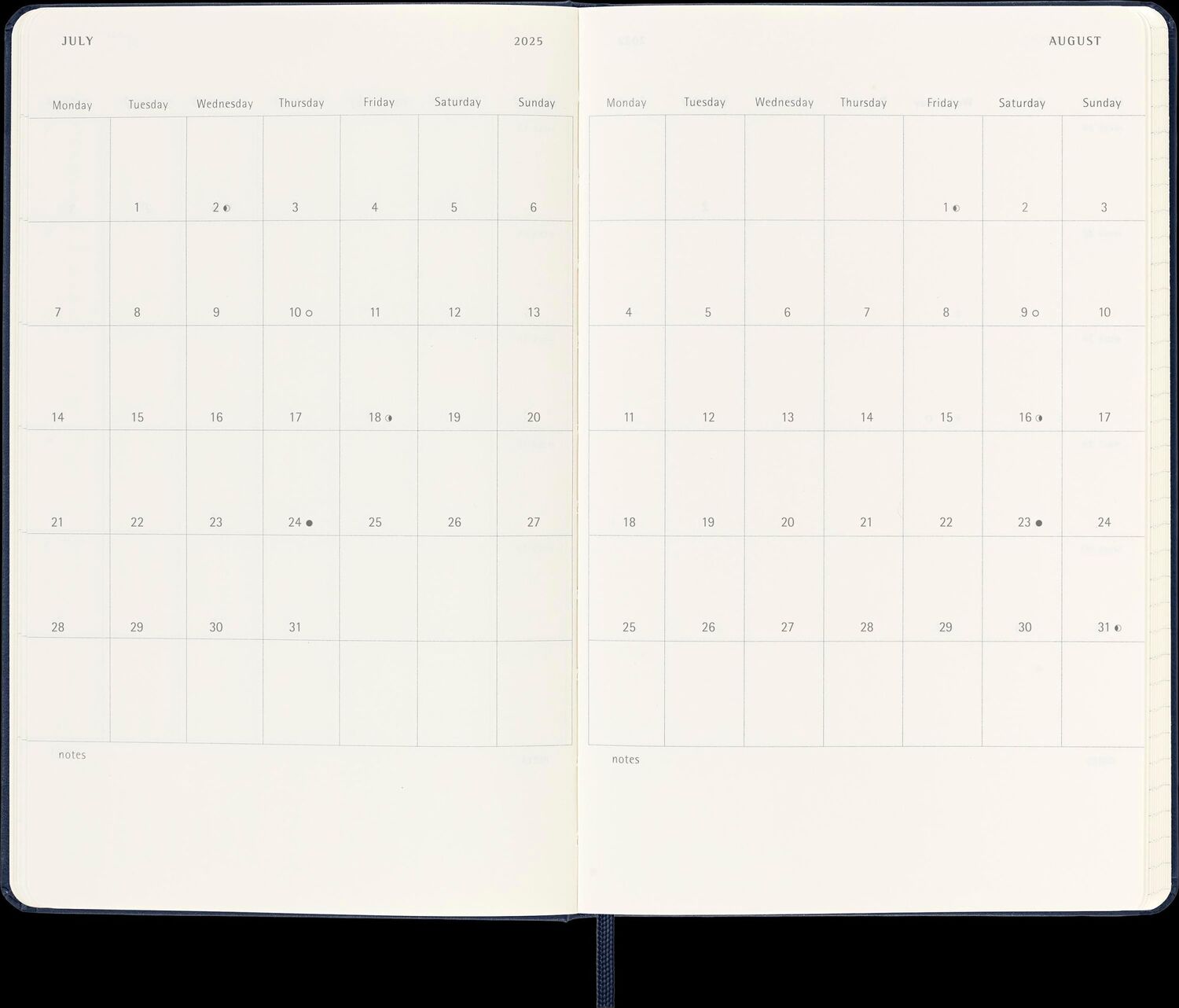 Bild: 8056999270445 | Moleskine Classic 12 Month 2025 Weekly Horizontal Planner, Hard...