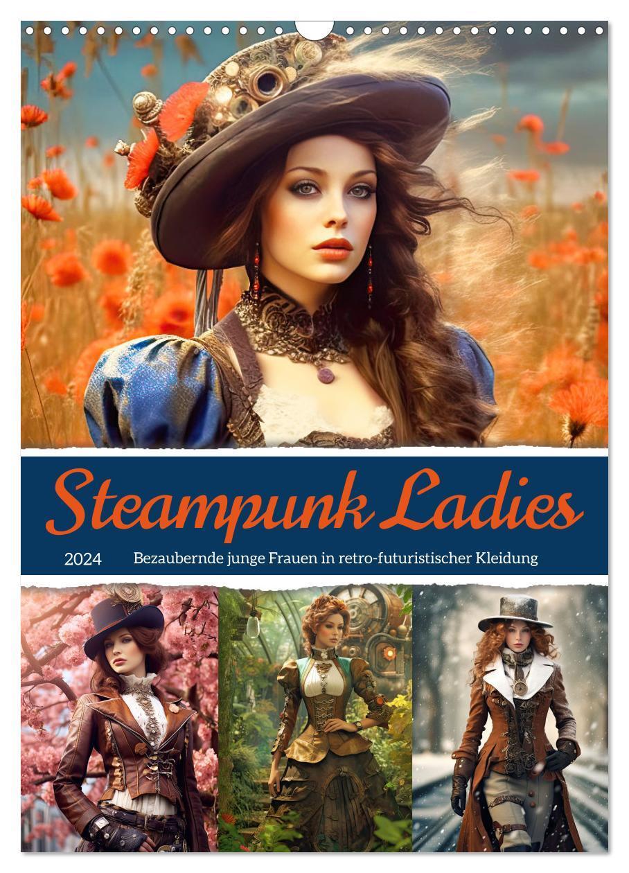 Cover: 9783383591099 | Steampunk Ladies (Wandkalender 2024 DIN A3 hoch), CALVENDO...