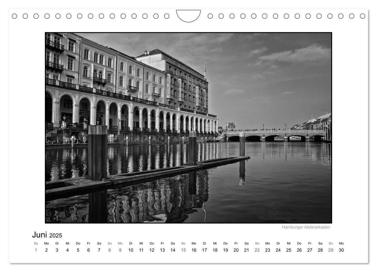 Bild: 9783435837991 | Hamburg in schwarz-weiß (Wandkalender 2025 DIN A4 quer), CALVENDO...