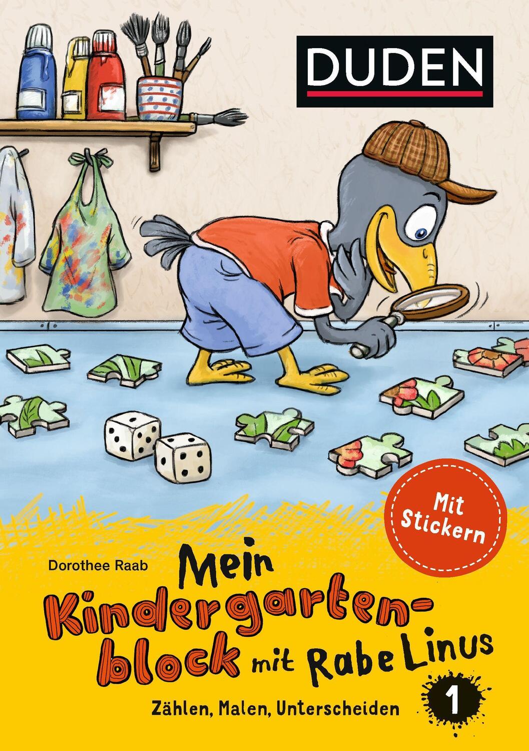 Cover: 9783411872312 | Mein Kindergartenblock mit Rabe Linus 1 | Zählen, Malen, Unterscheiden
