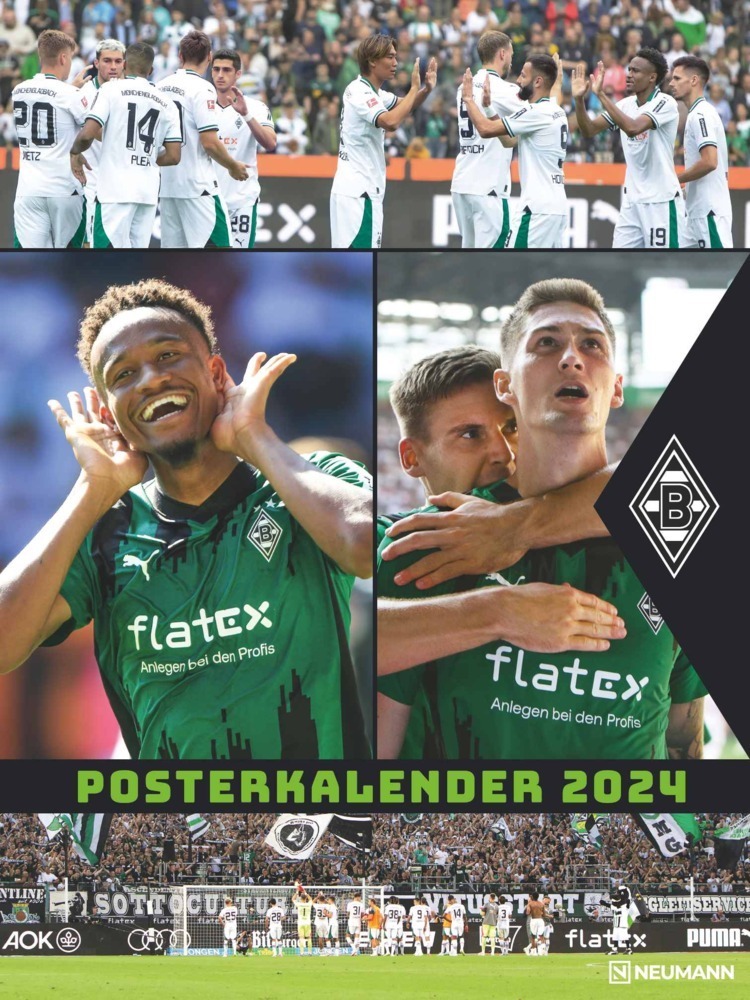 Cover: 4002725987471 | Borussia Mönchengladbach 2024 - Wandkalender XL - Fußballkalender -...