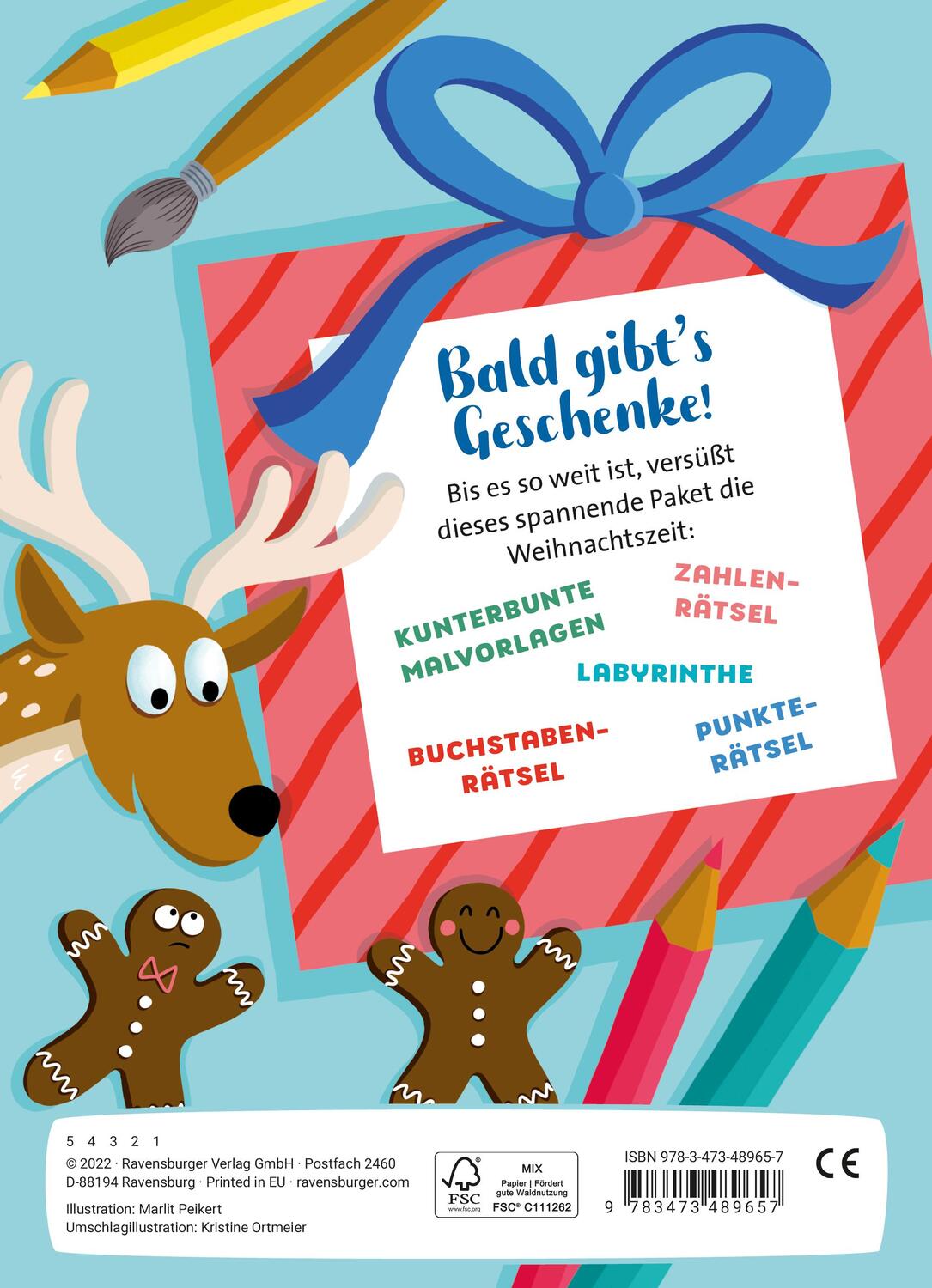 Rückseite: 9783473489657 | Mein superdicker Weihnachtsblock | Taschenbuch | 320 S. | Deutsch