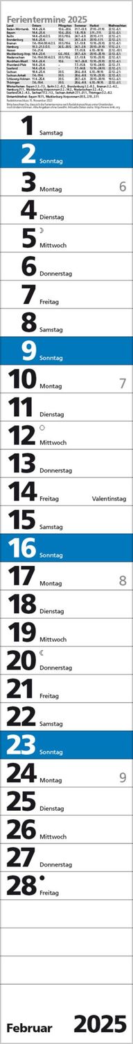 Bild: 9783731879572 | Streifenplaner Praktika Blau 2025 | Verlag Korsch | Kalender | 12 S.