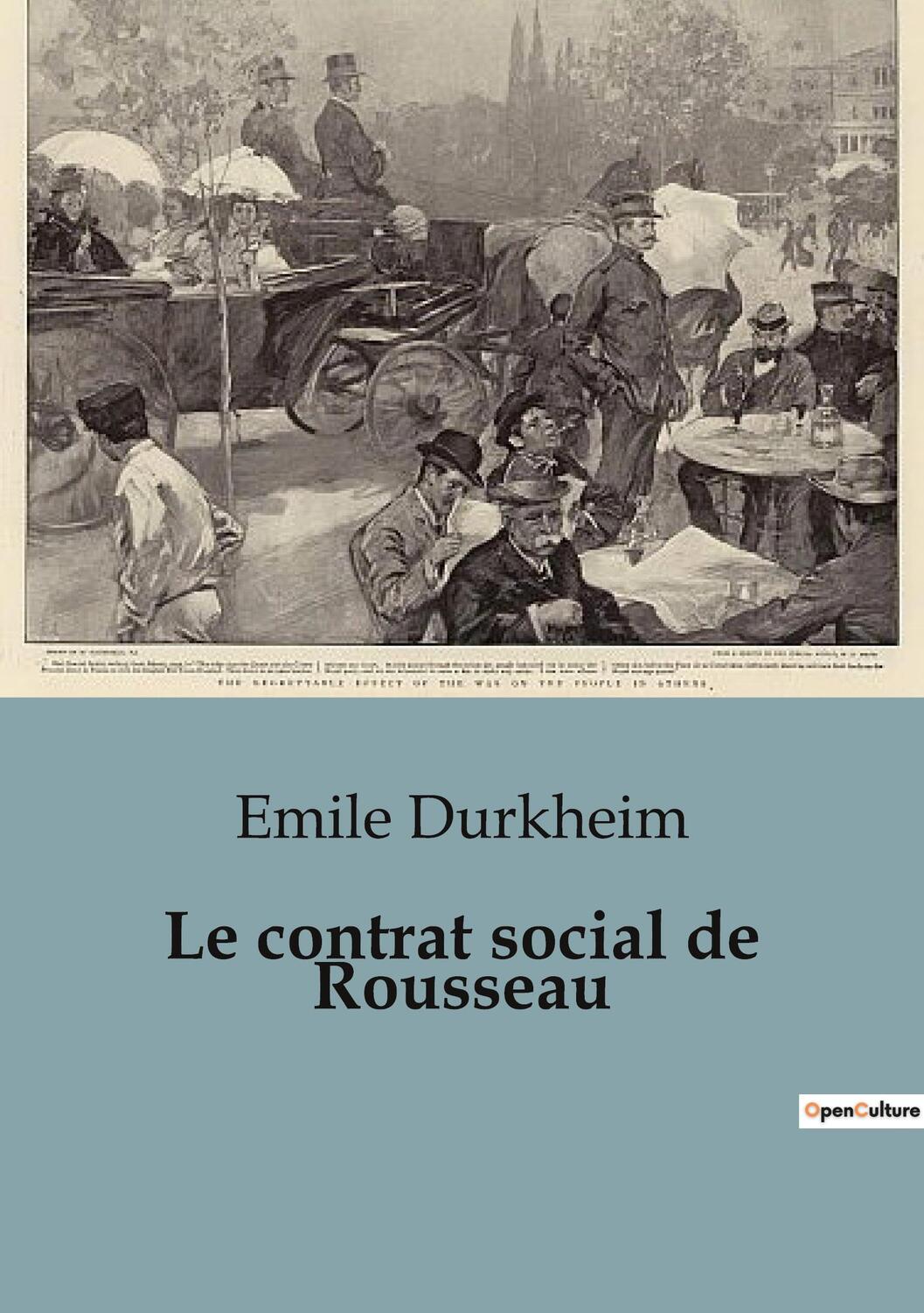 Cover: 9791041954858 | Le contrat social de Rousseau | Emile Durkheim | Taschenbuch | 2023