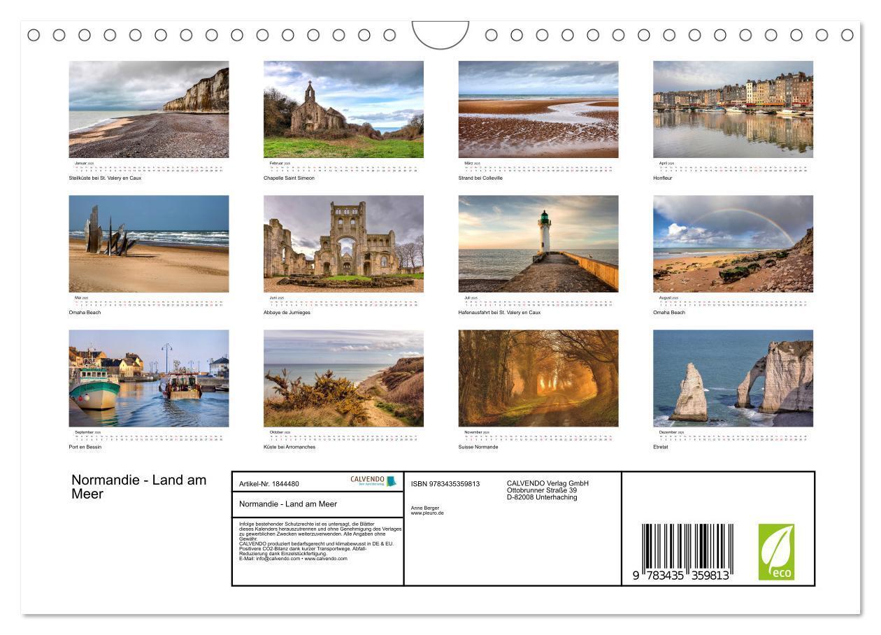 Bild: 9783435359813 | Normandie - Land am Meer (Wandkalender 2025 DIN A4 quer), CALVENDO...