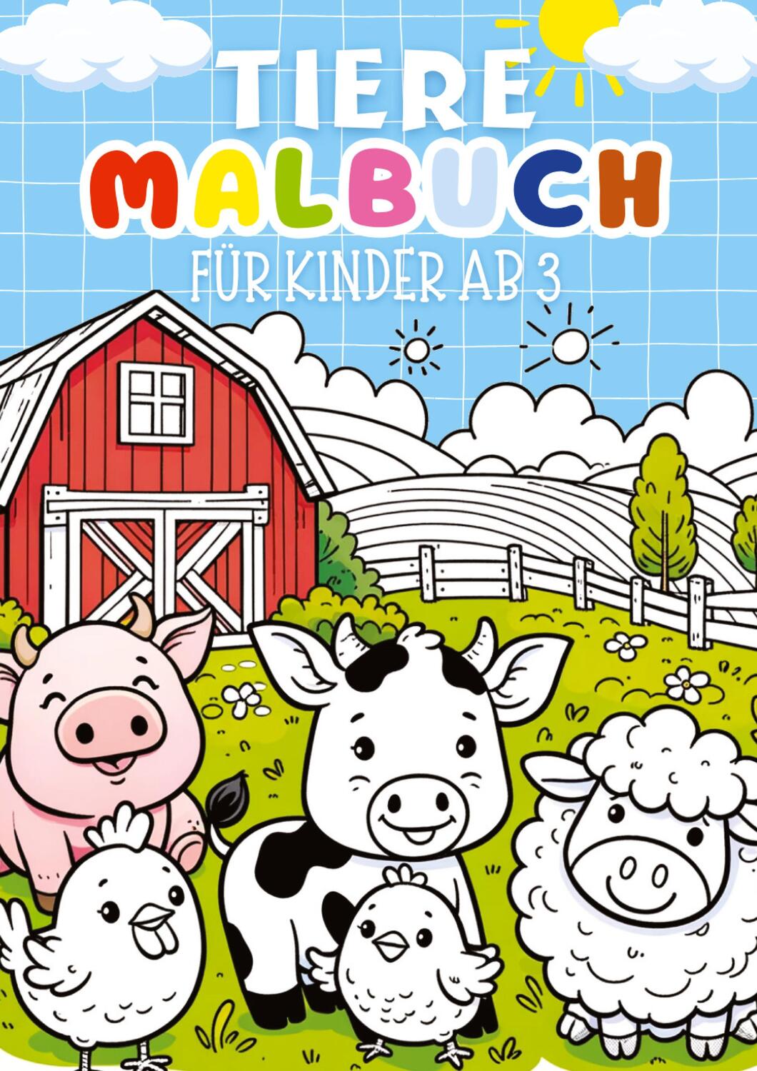 Cover: 9783384118097 | Tiere Malbuch für Kinder ab 3 Jahre ¿ Kinderbuch | Kindery Verlag