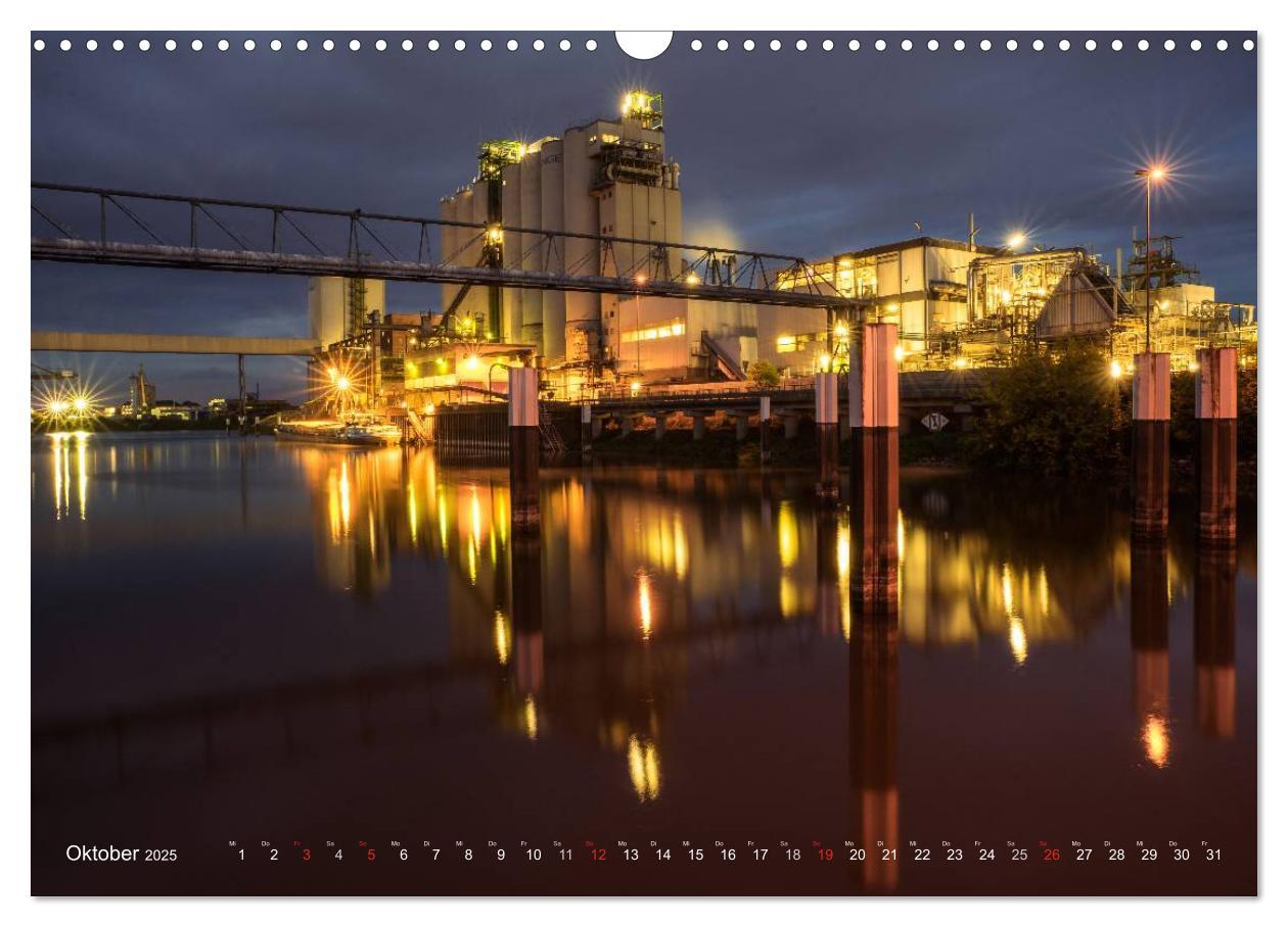 Bild: 9783435597857 | Mannheim 2025 - wenn es Nacht wird im Hafen (Wandkalender 2025 DIN...