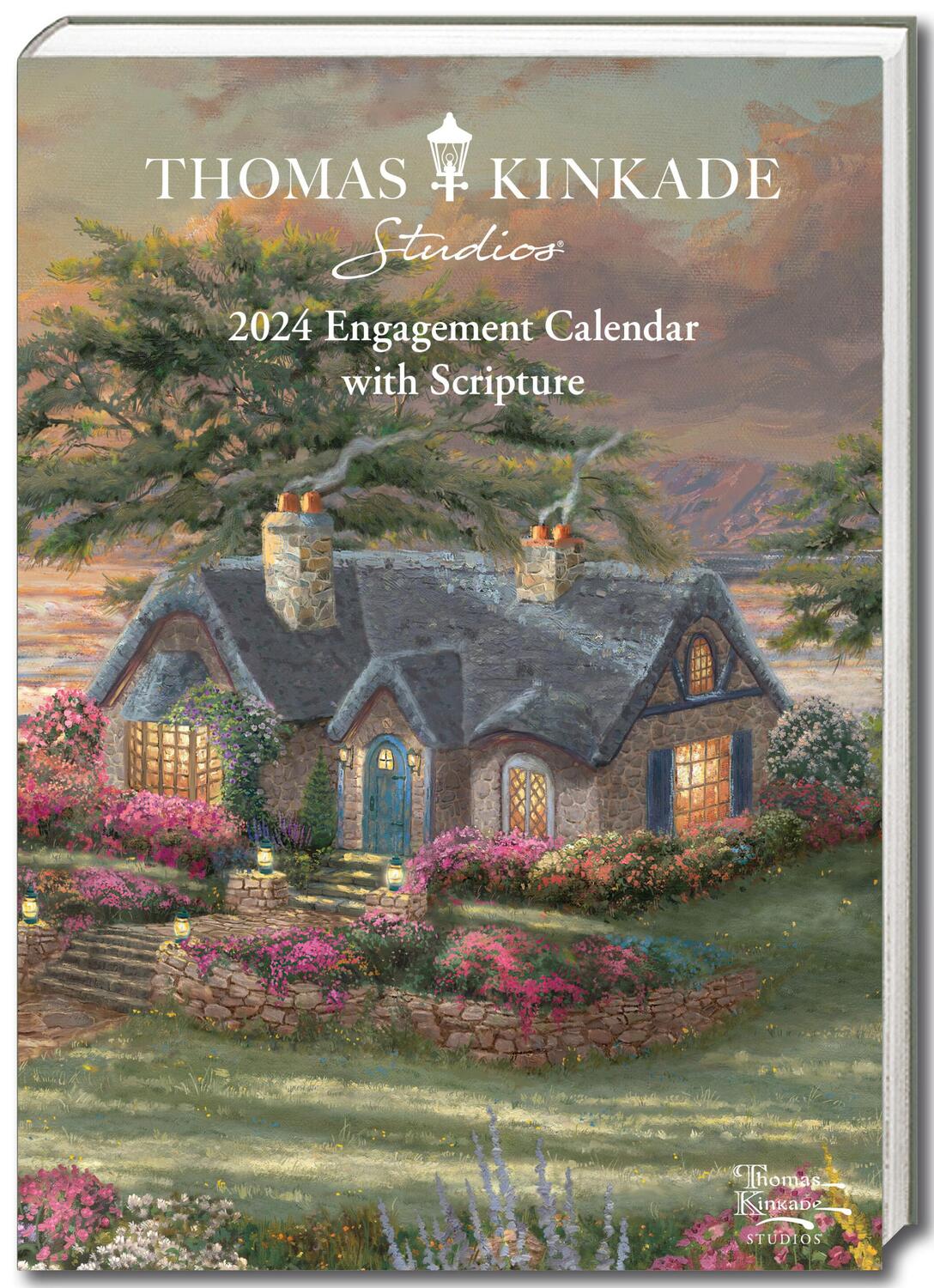 Cover: 9781524883546 | Thomas Kinkade: Engagement Calendar with Scripture 2024 | Andrews
