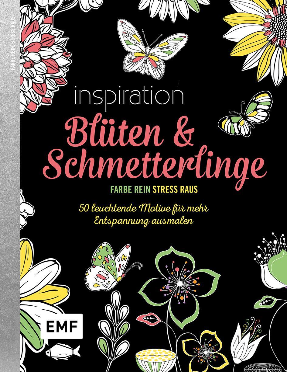 Cover: 9783745900156 | Black Edition: Blüten und Schmetterlinge | Taschenbuch | Deutsch