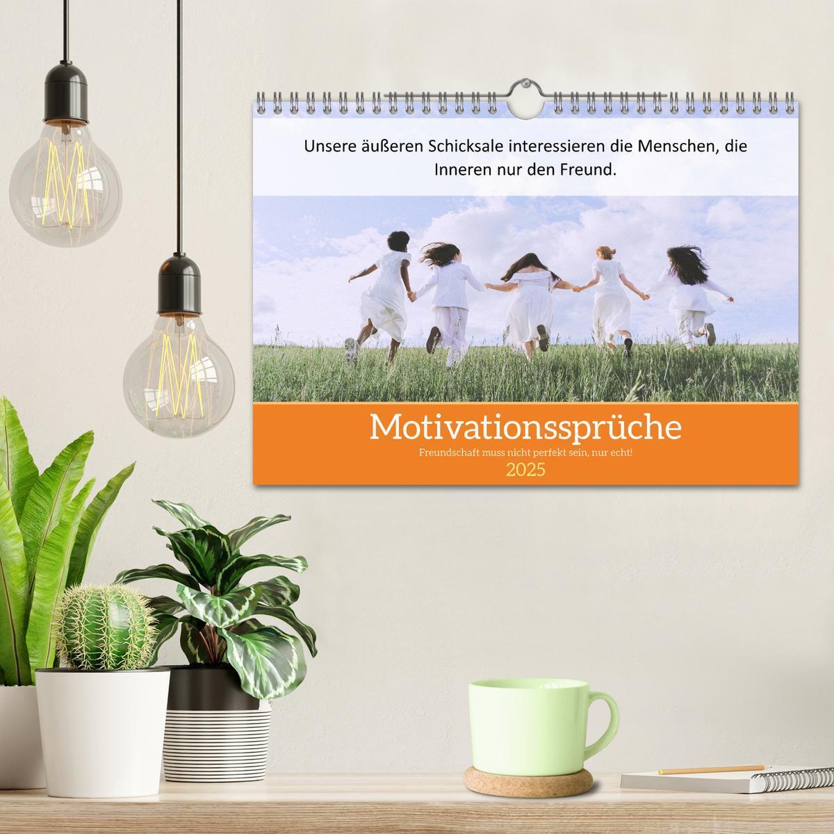 Bild: 9783435020768 | Motivationssprüche Freundschaft (Wandkalender 2025 DIN A4 quer),...