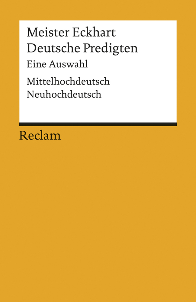 Cover: 9783150181171 | Deutsche Predigten | Eine Auswahl. Mittelhochdtsch.-Neuhochdtsch.