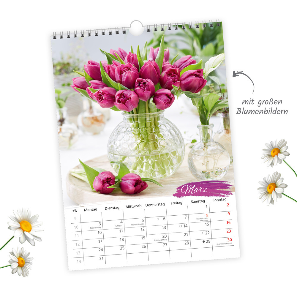 Bild: 9783988021960 | Trötsch Classickalender Blumenkalender 2025 | Wandkalender | Co.KG