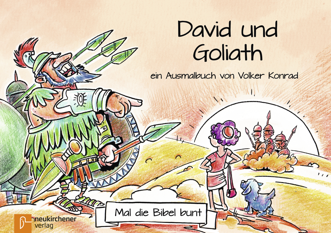 Cover: 9783761565599 | Mal die Bibel bunt - David und Goliath | Ein Ausmalbuch | Konrad