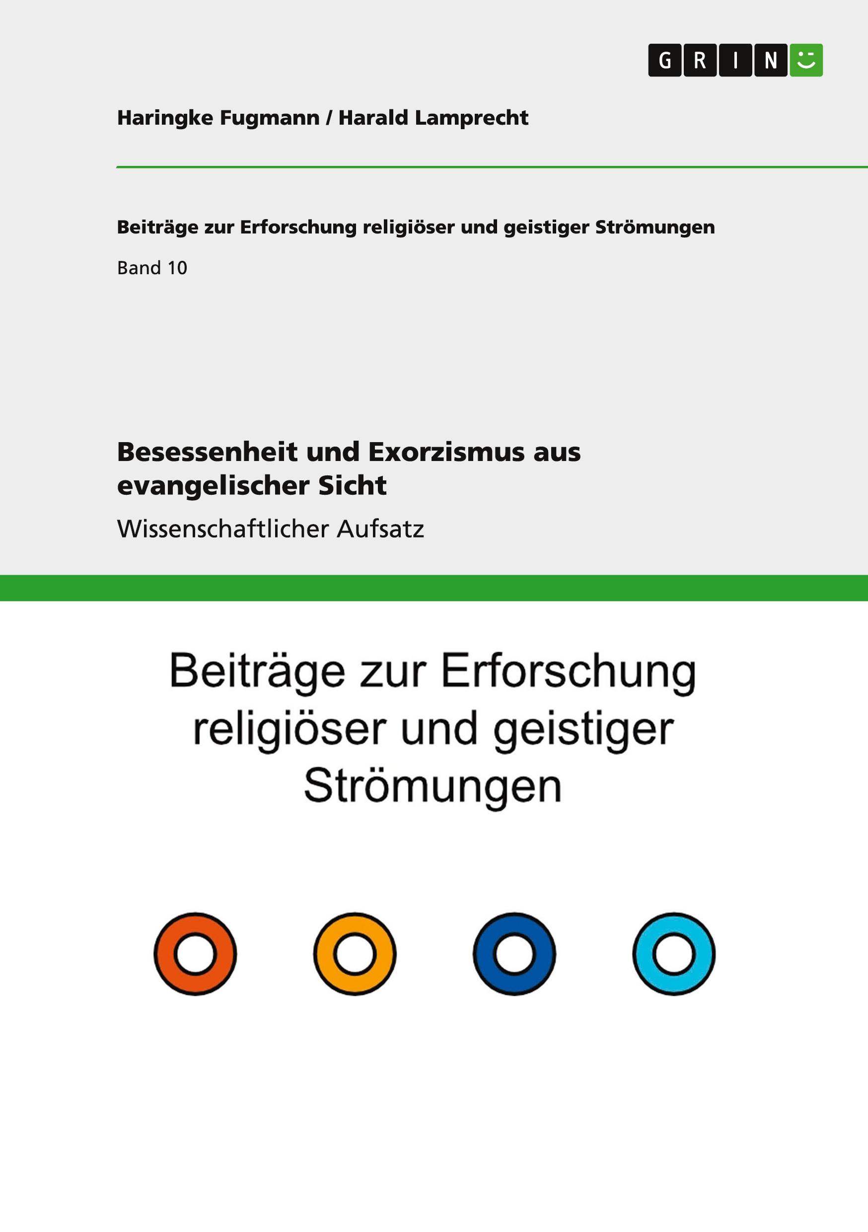 Cover: 9783656503323 | Besessenheit und Exorzismus aus evangelischer Sicht | Fugmann (u. a.)