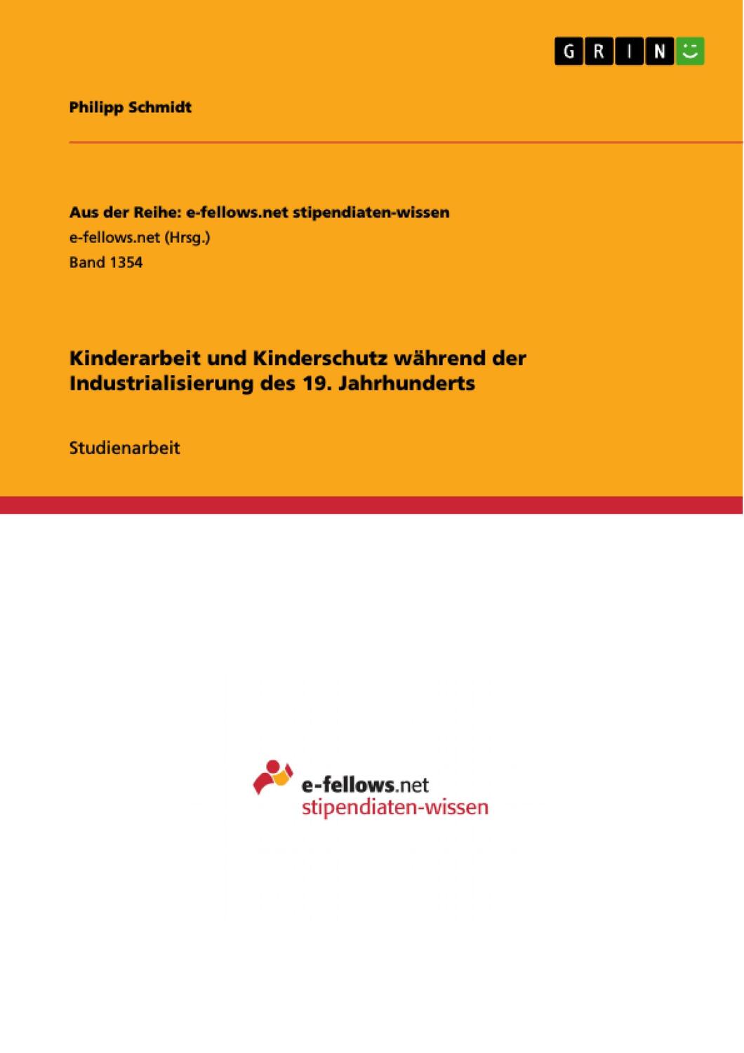 Cover: 9783656971719 | Kinderarbeit und Kinderschutz während der Industrialisierung des...