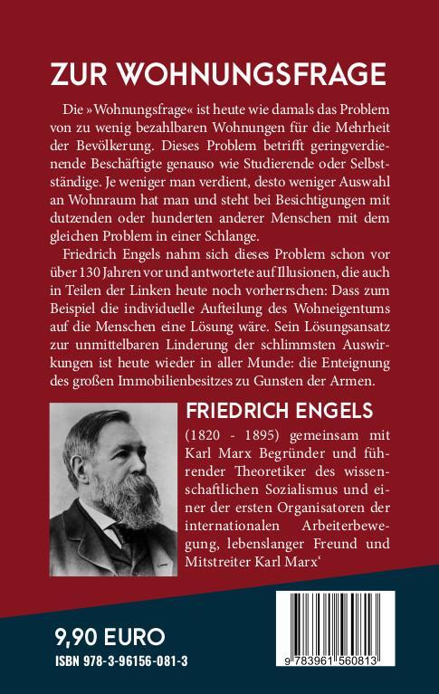 Rückseite: 9783961560813 | Zur Wohnungsfrage | Friedrich Engels | Taschenbuch | 128 S. | Deutsch
