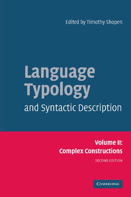 Cover: 9780521588560 | Language Typology and Syntactic Description, Volume II | Shopen | Buch