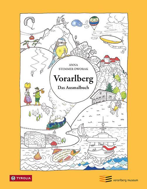 Cover: 9783702241445 | Vorarlberg. Das Ausmalbuch | Museum Vorarlberg | Taschenbuch | 64 S.