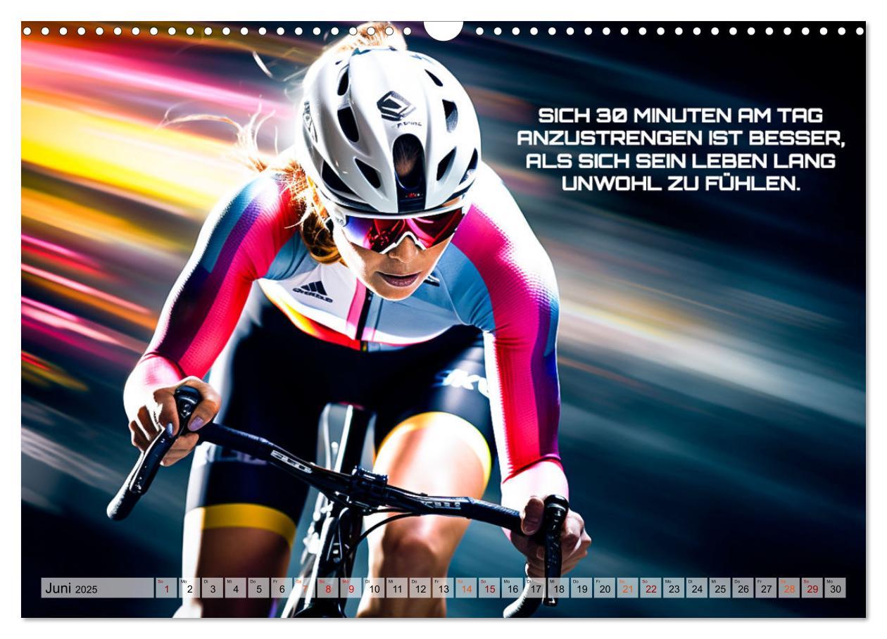 Bild: 9783383872006 | Rennrad und Motivation (Wandkalender 2025 DIN A3 quer), CALVENDO...