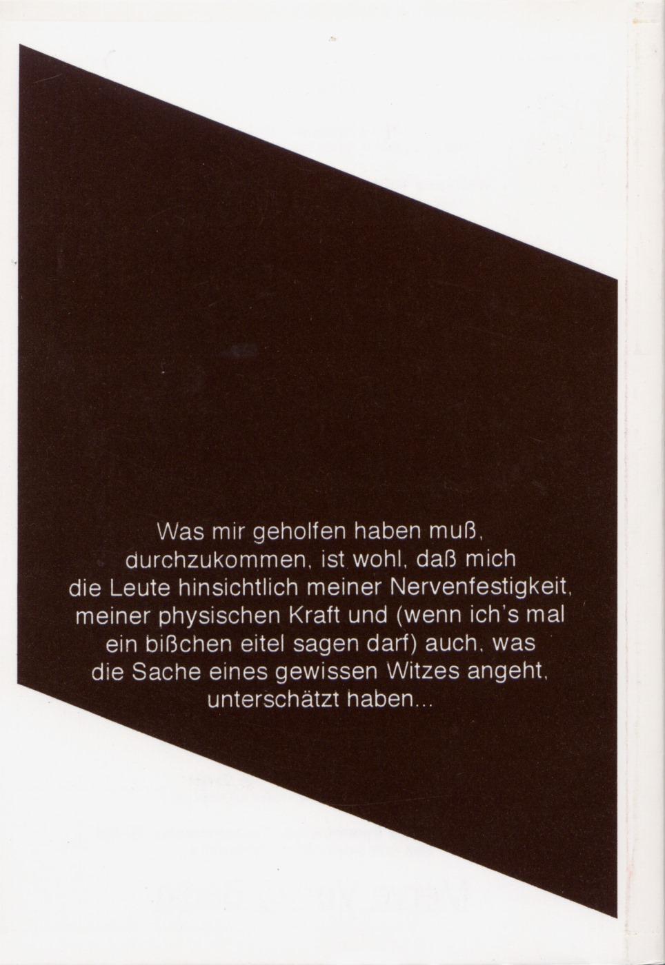 Rückseite: 9783883961644 | Überlebenslauf | Oskar Huth | Taschenbuch | Deutsch | 2001 | Merve