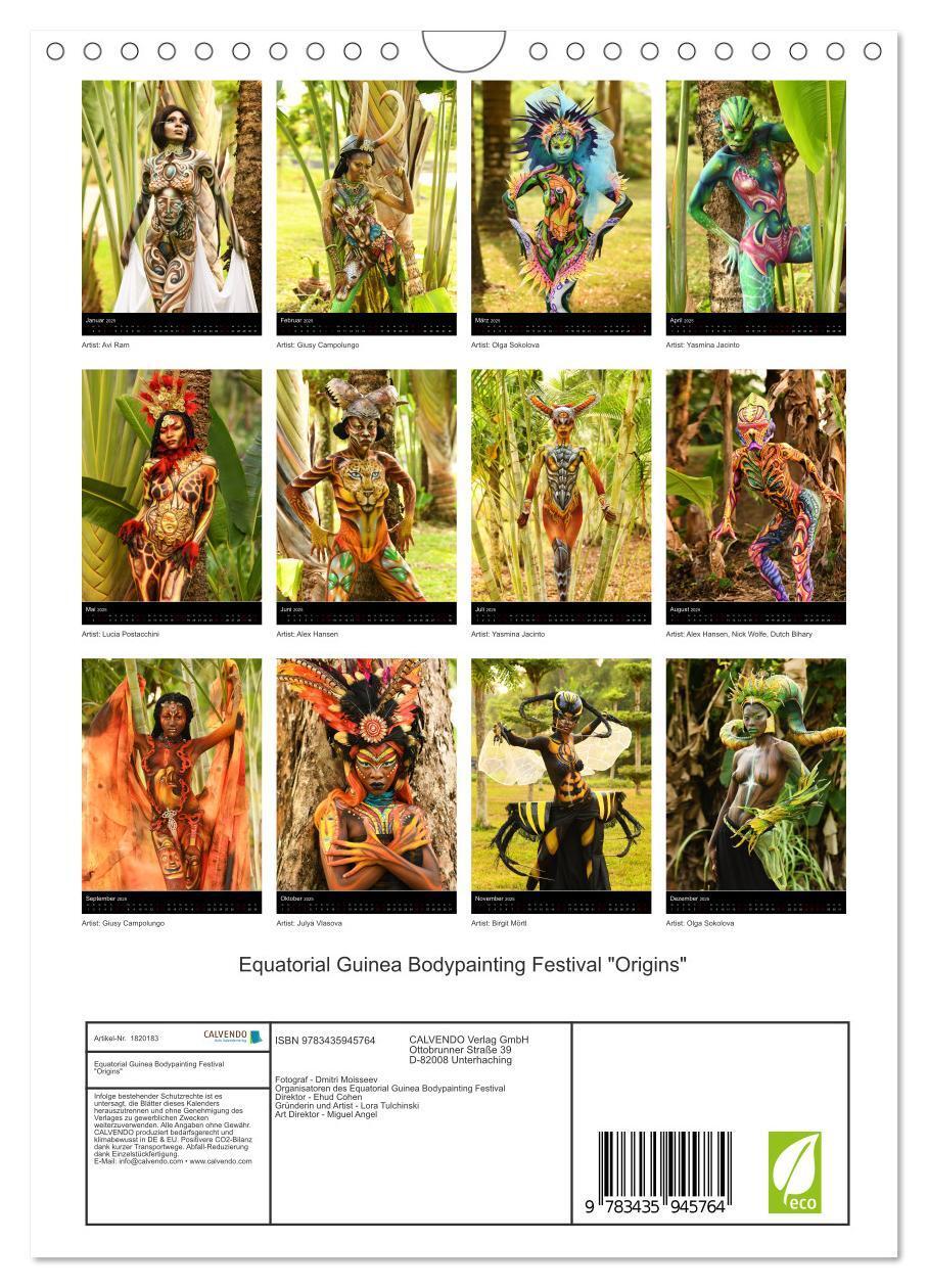 Bild: 9783435945764 | Equatorial Guinea Bodypainting Festival "Origins" (Wandkalender...