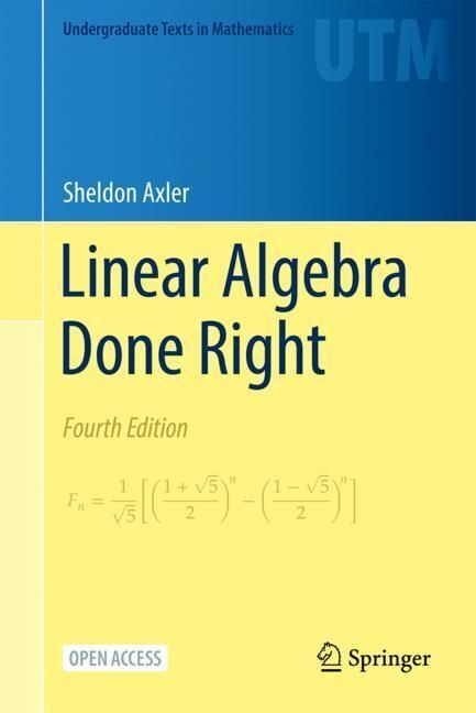 Cover: 9783031410253 | Linear Algebra Done Right | Sheldon Axler | Buch | xvii | Englisch