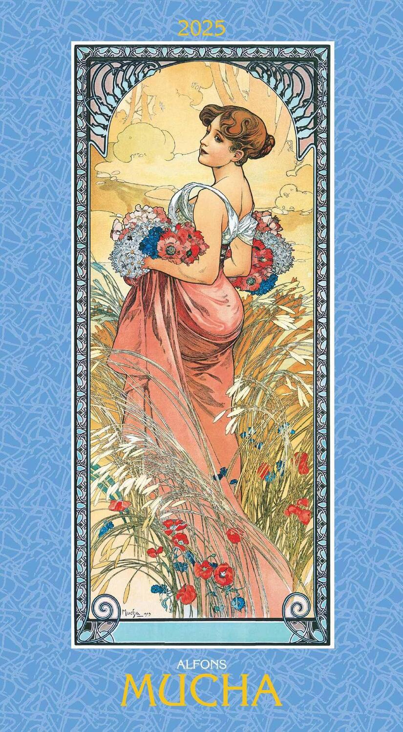 Cover: 4251732344009 | Alfons Mucha 2025 - Bild-Kalender 33x60 cm - Kunstkalender - mit...