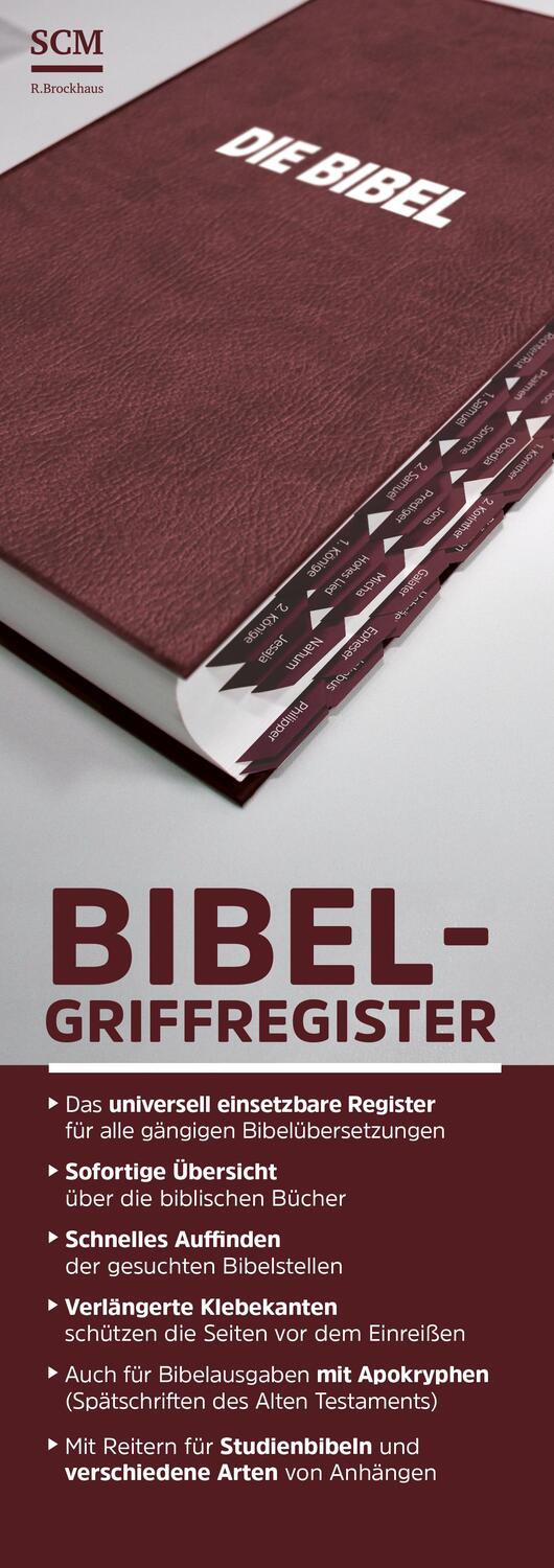 Cover: 9783417257830 | Bibel-Griffregister rot | Stück | Deutsch | 2017 | SCM R. Brockhaus