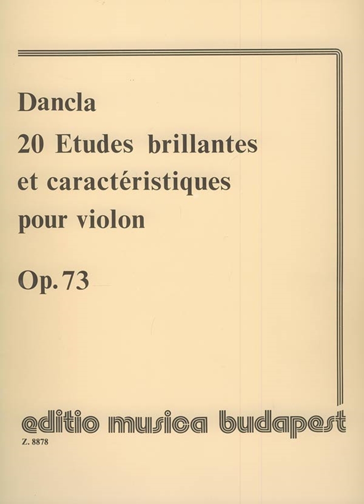 Cover: 9790080088784 | 20 etudes brillantes et caracteristiques op. 73 f | Charles Dancla