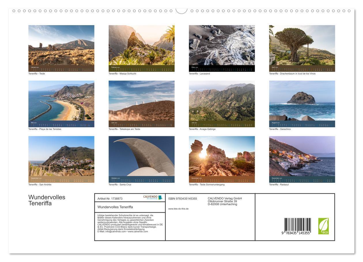 Bild: 9783435145355 | Wundervolles Teneriffa (hochwertiger Premium Wandkalender 2025 DIN...