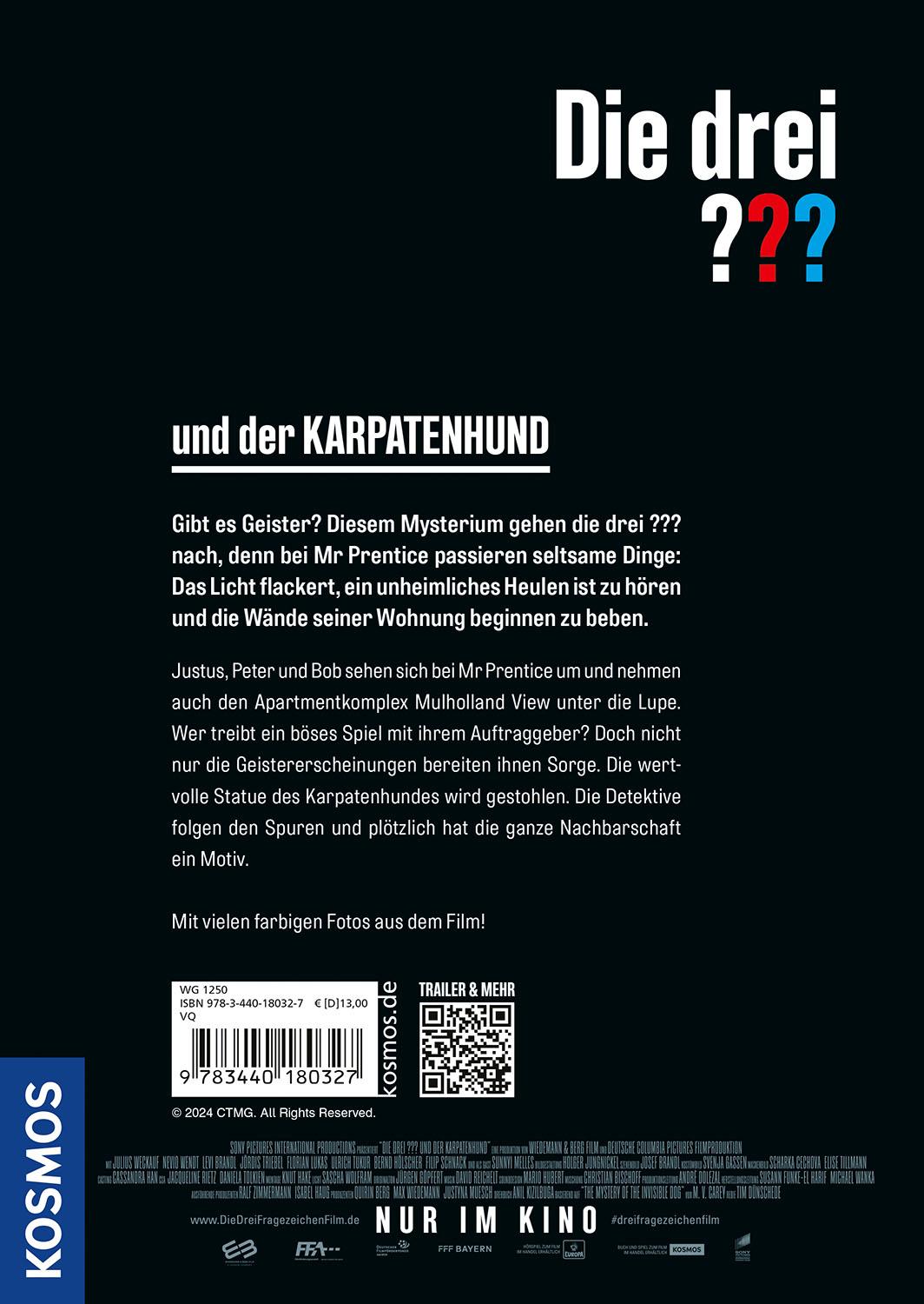 Bild: 9783440180327 | Die drei ??? und der Karpatenhund | Das Buch zum Film | André Marx