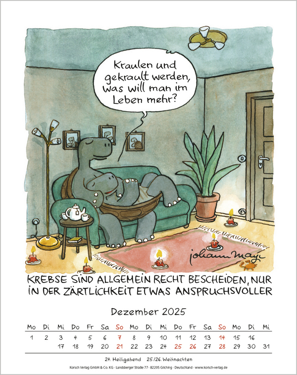 Bild: 9783731876656 | Krebs 2025 | Korsch Verlag | Kalender | Spiralbindung | 13 S. | 2025