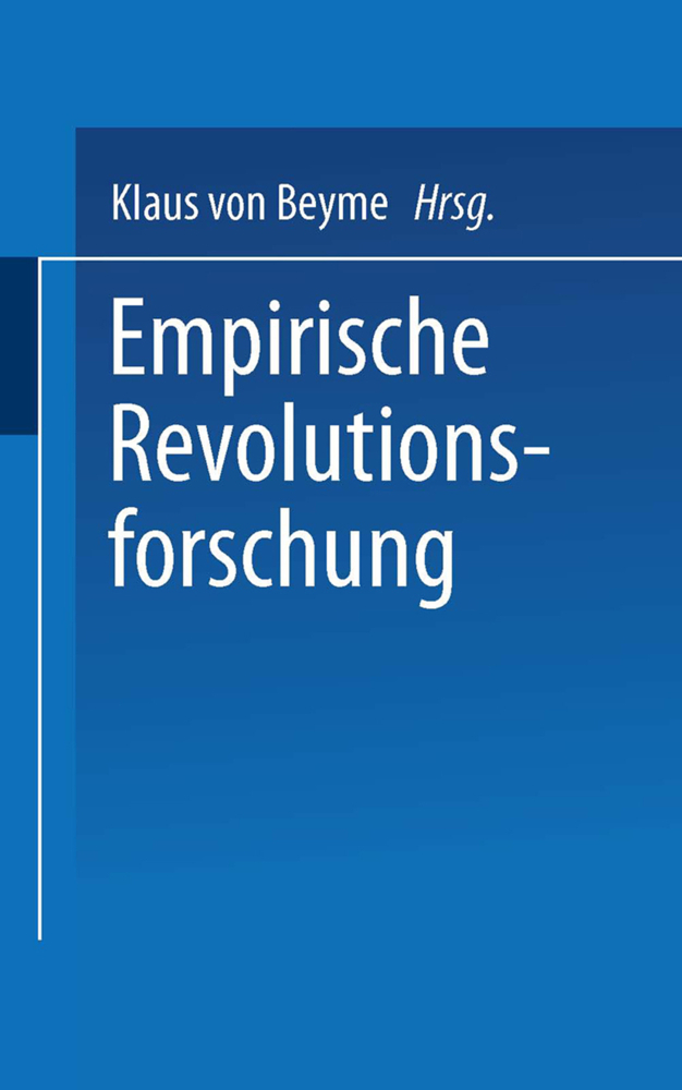 Cover: 9783531111827 | Empirische Revolutionsforschung | Klaus von Beyme | Taschenbuch | vi