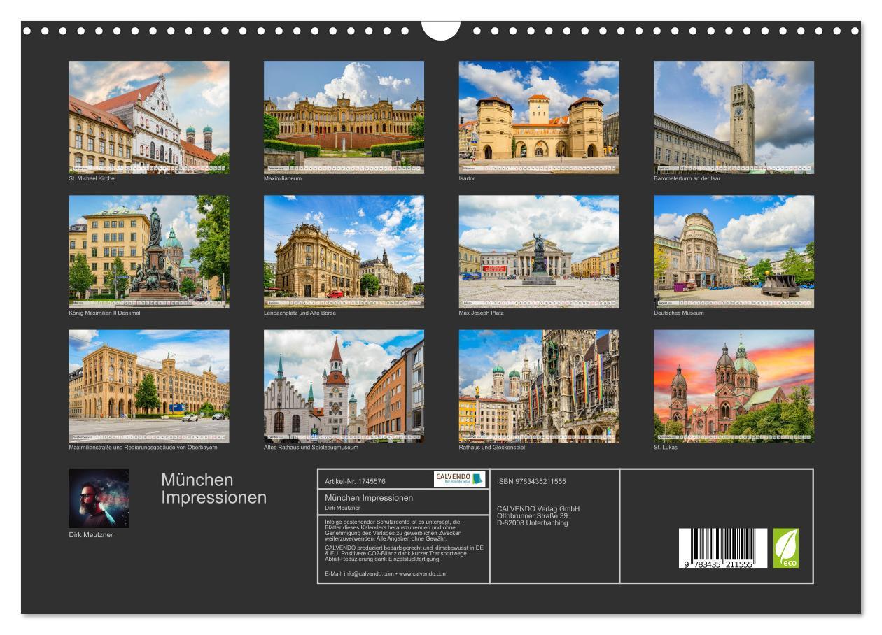 Bild: 9783435211555 | München Impressionen (Wandkalender 2025 DIN A3 quer), CALVENDO...