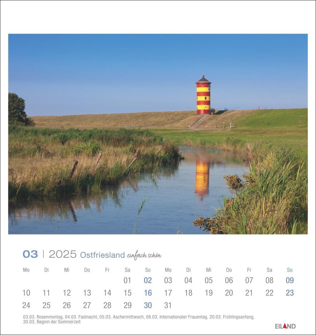 Bild: 9783964023315 | Ostfriesland Postkartenkalender 2025 - einfach schön | Eiland | 13 S.