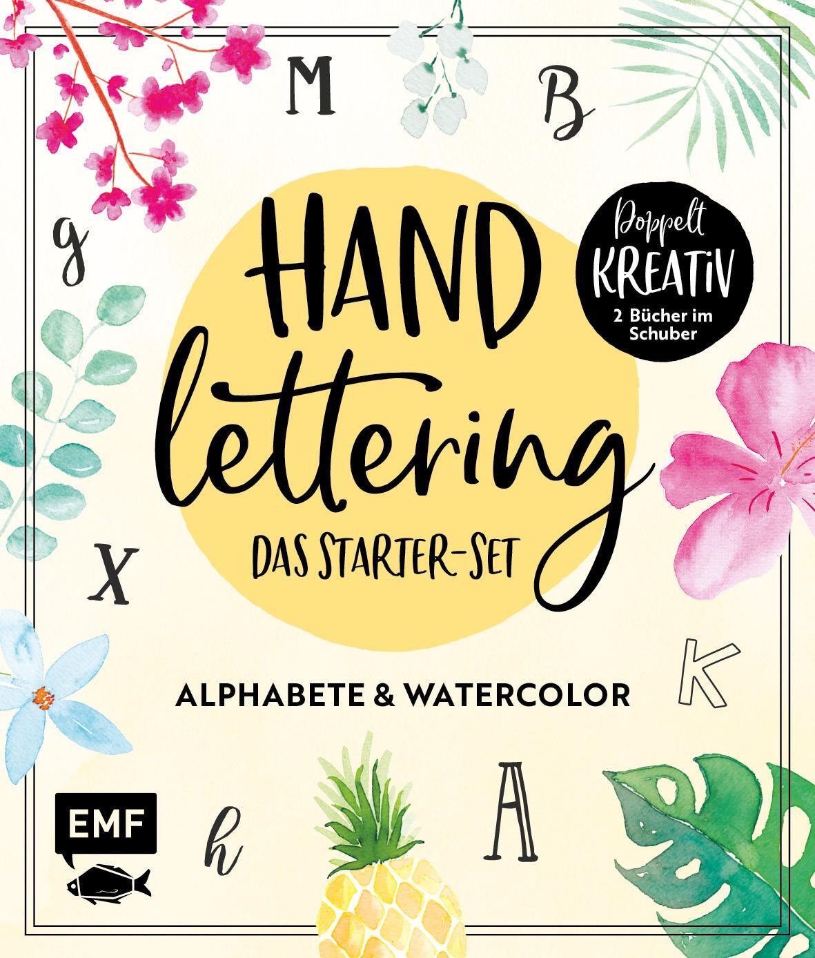 Cover: 9783745906806 | Handlettering - Das Starter-Set: Alphabete und Watercolor | Buch