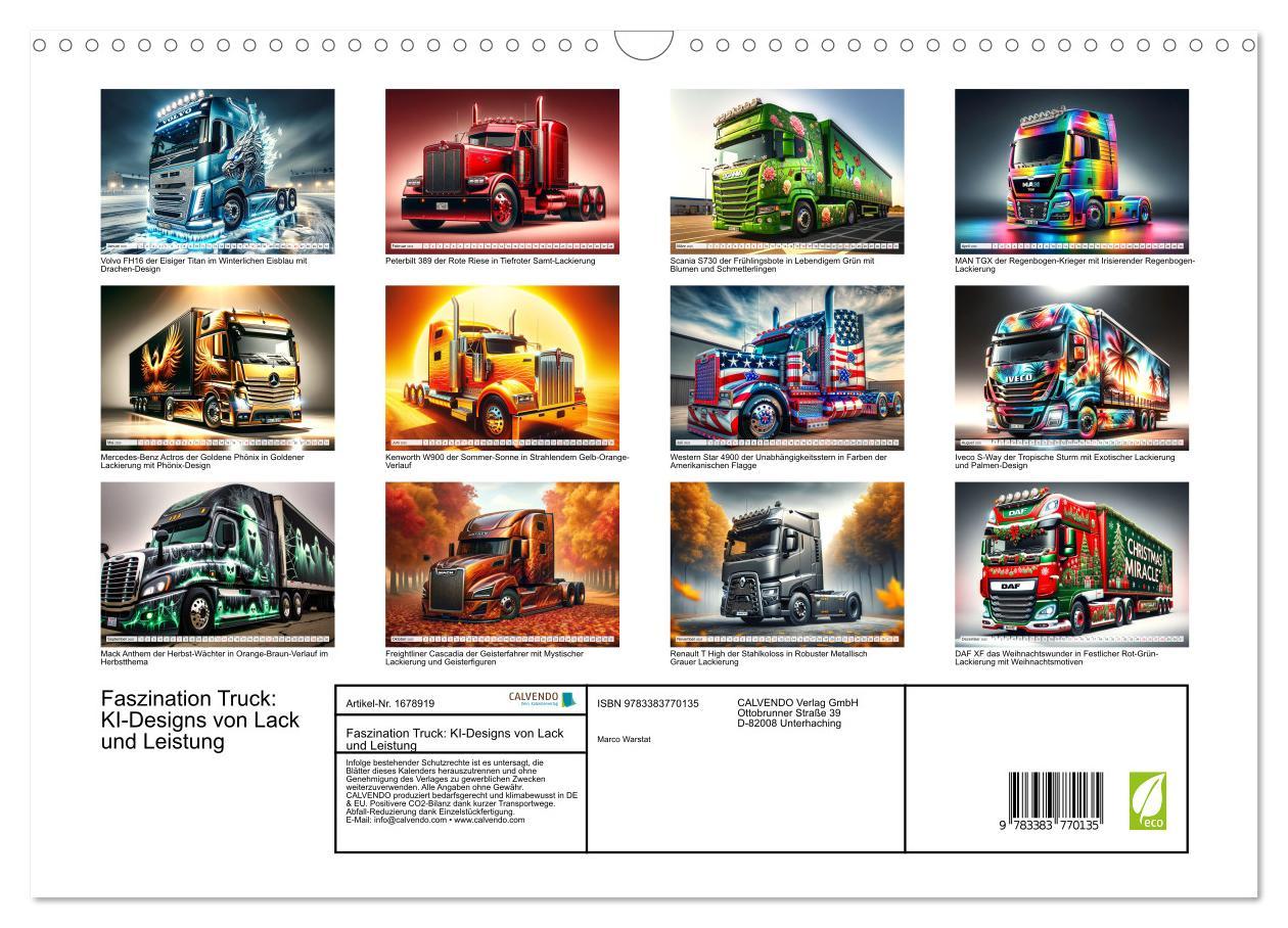 Bild: 9783383770135 | Faszination Truck: KI-Designs von Lack und Leistung (Wandkalender...