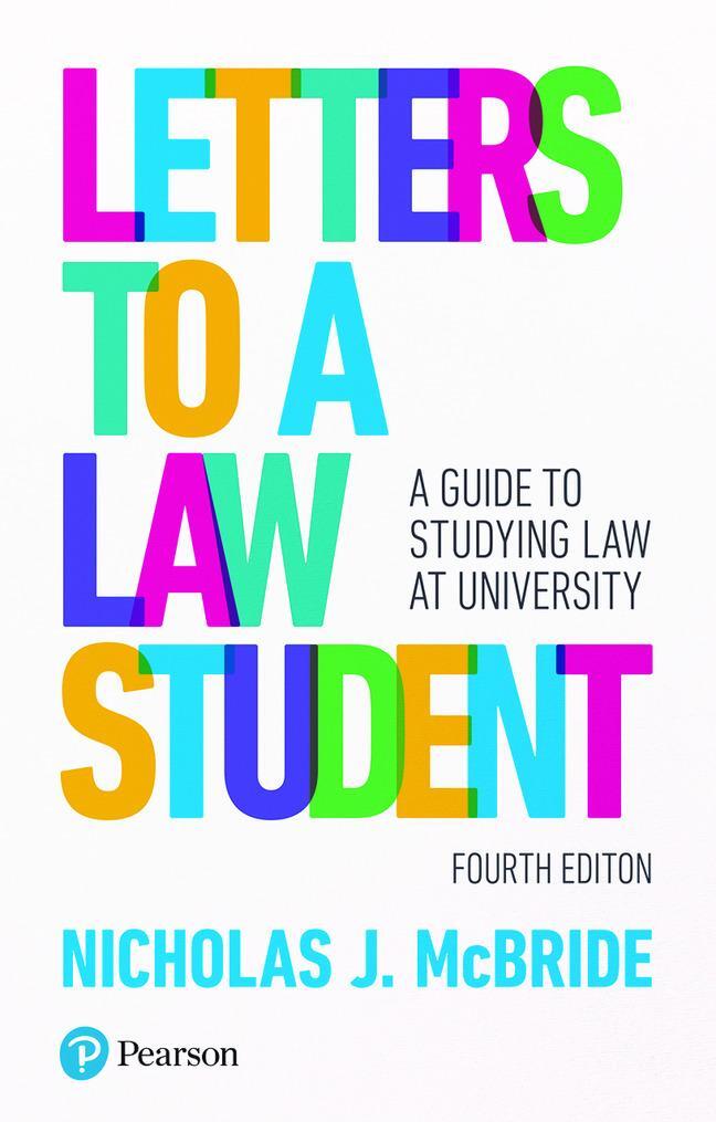Cover: 9781292149240 | Letters to a Law Student | A guide to studying law at university