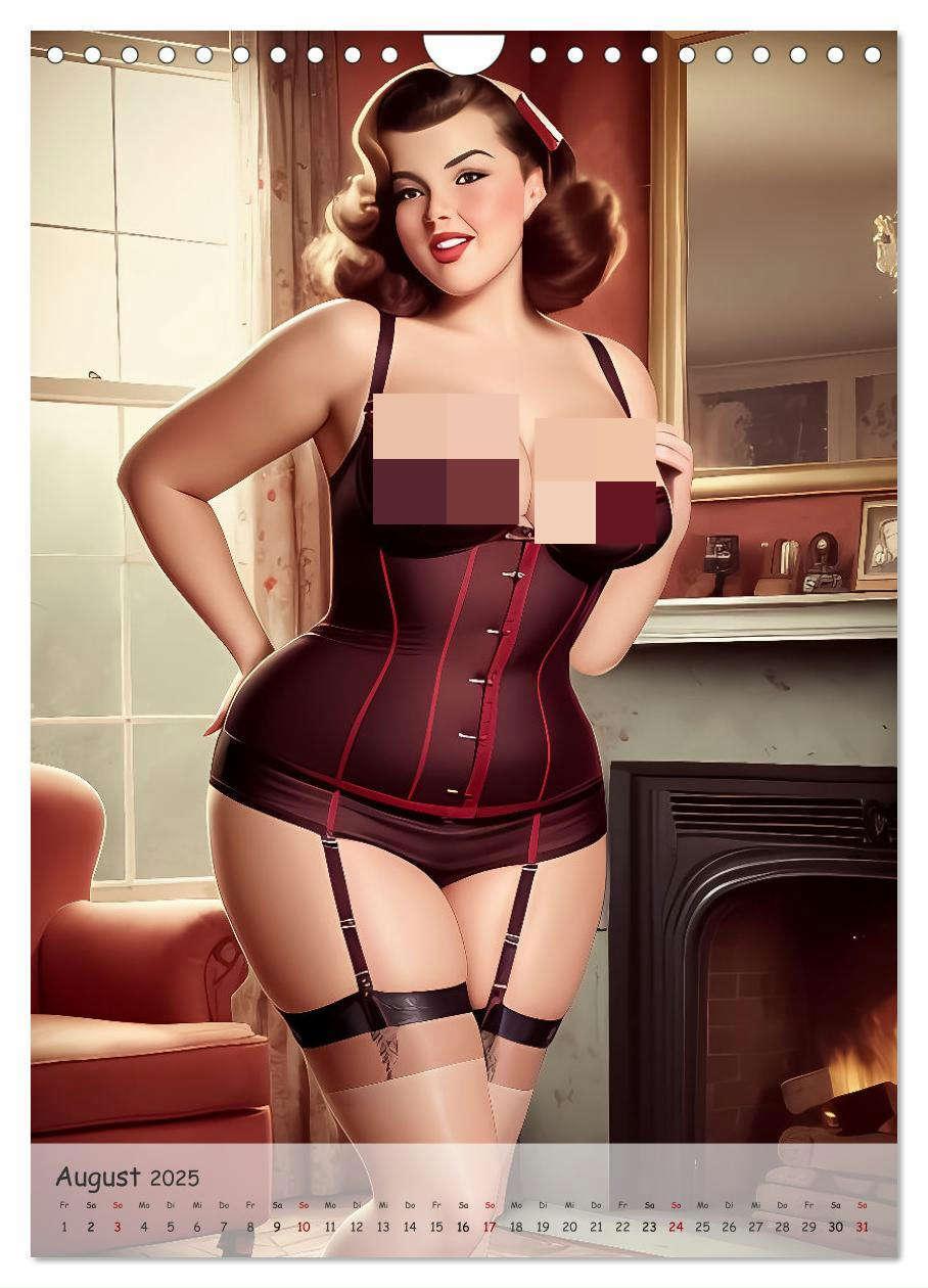 Bild: 9783383808449 | Pin-up Girls - Retro Glamour (Wandkalender 2025 DIN A4 hoch),...