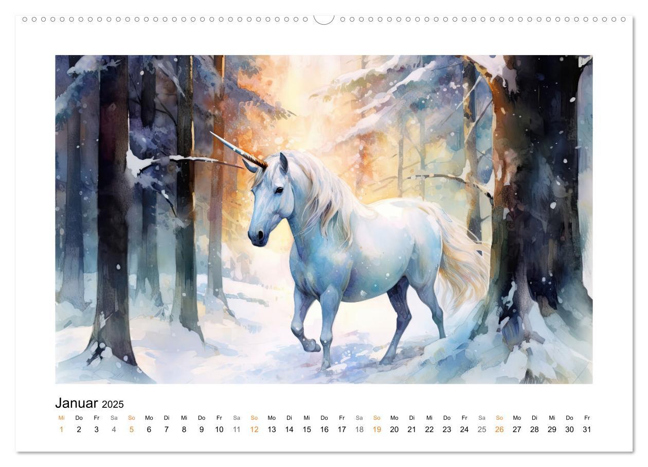 Bild: 9783383893117 | Geliebte Einhörner (Wandkalender 2025 DIN A2 quer), CALVENDO...