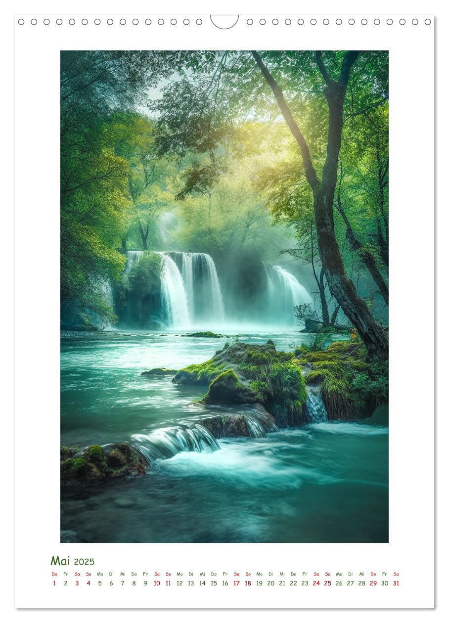 Bild: 9783435856480 | Malerische Wasserfälle (Wandkalender 2025 DIN A3 hoch), CALVENDO...