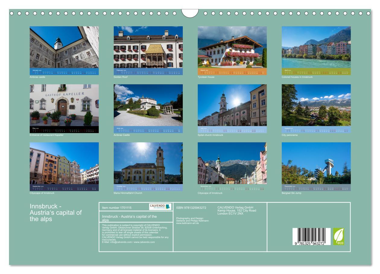 Bild: 9781325943272 | Innsbruck - Austria¿s capital of the alps (Wall Calendar 2025 DIN...